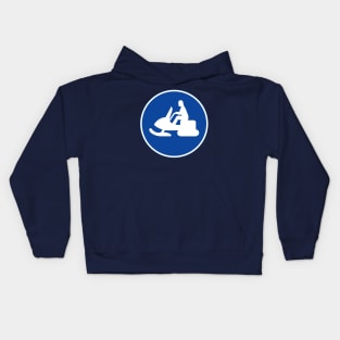 Snowscooter way sign Kids Hoodie